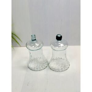 2 Vintage Blue Honeycomb Optic Votive Cups, Candle Holders Home Interiors Homco